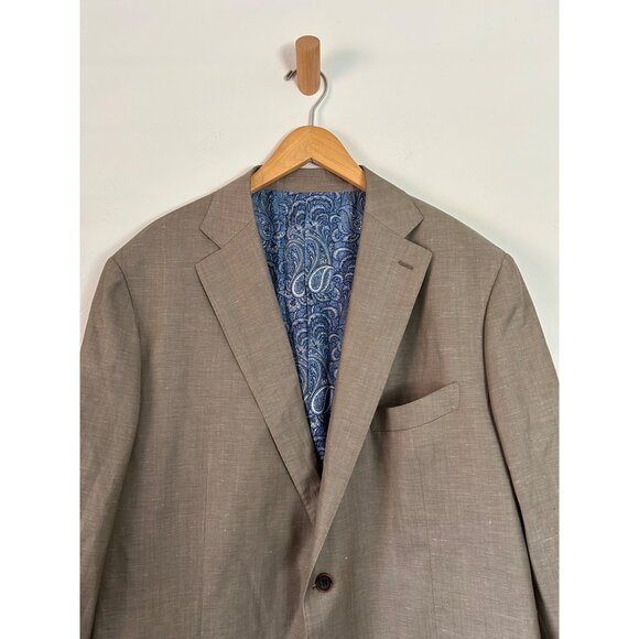 Suitsupply Men's Wool & Linen Blazer With Paisley Lining Sz 54R - Picture 3 of 13